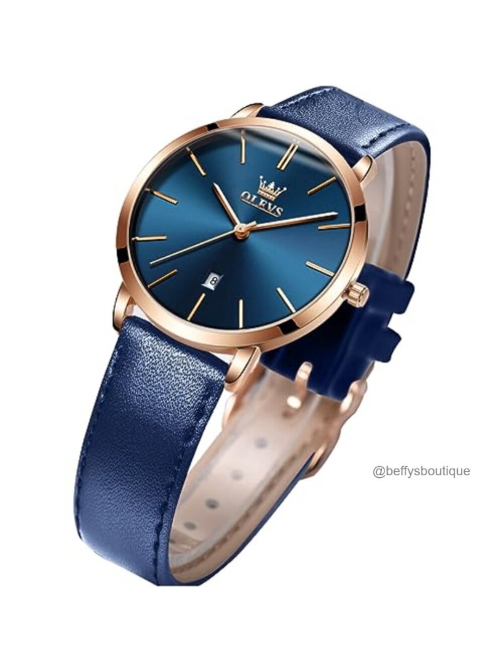 Womens Stainless Steel Dress Watch Slim Ultra Thin Large Dial Easy Reader